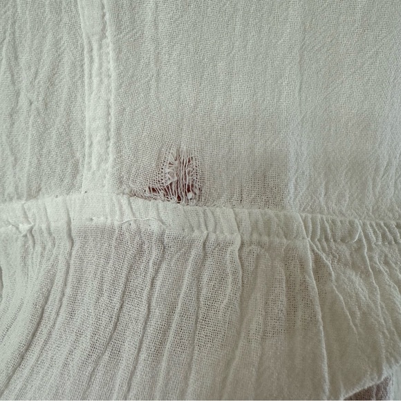 Getty Zueger 100% Cotton White Embroidered Lace Detail Tunic - Picture 9 of 11